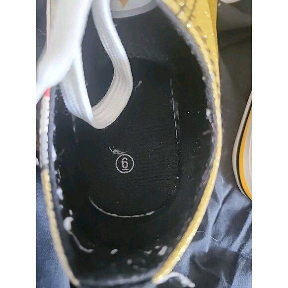 NFL Pittsburgh Steeler, Womens Size 8, Glitter Low Top Canvas Sneaker Shoe, FOCO - Picture 6 of 6